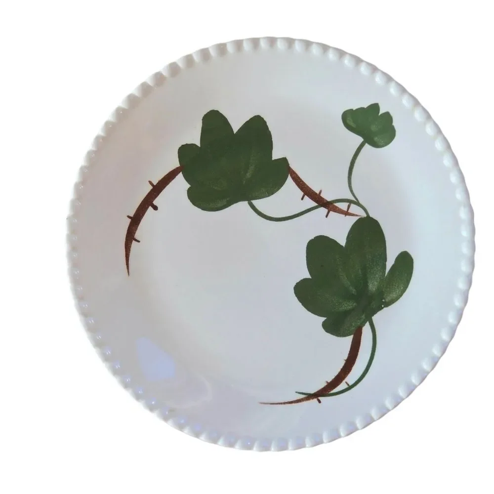 Blue Ridge Southern Ivy Hand Painted Candlewick Edges Set of 4 Bread Plates 7